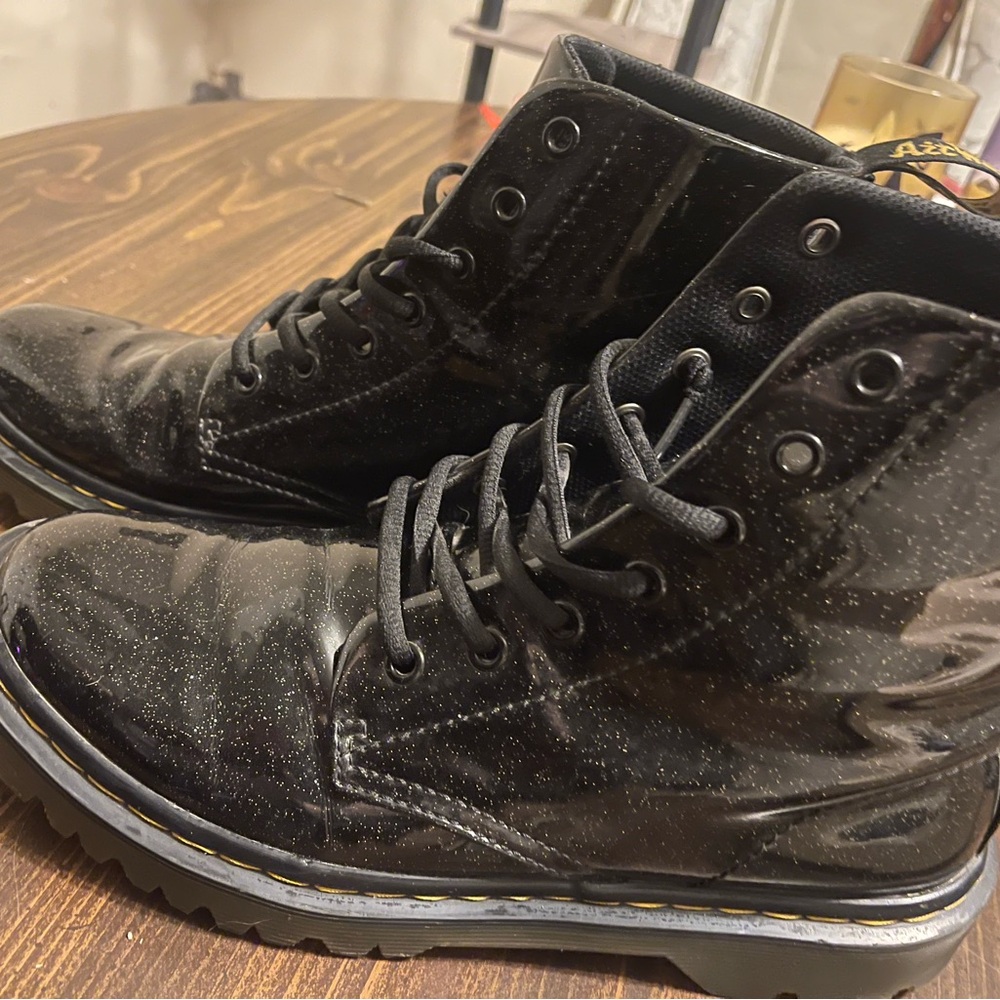 Doc martens sparkle black boots